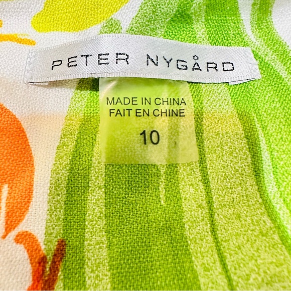 Peter Nygård Floral Zip Front Jacket Multicolor Painterly Print Size 10 - Picture 7 of 12